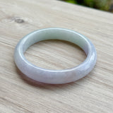 54.4mm A-Grade Natural Pinkish Lavender with Green Jadeite Modern Round Bangle No. 152053