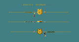 Setting Balance: Icy A-Grade Natural Yellow Brown Jadeite Little Kitten Custom Bracelet No.172690 (Copy)