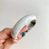55.3mm A-Grade Natural Floral Modern Round Bangle No. 600172