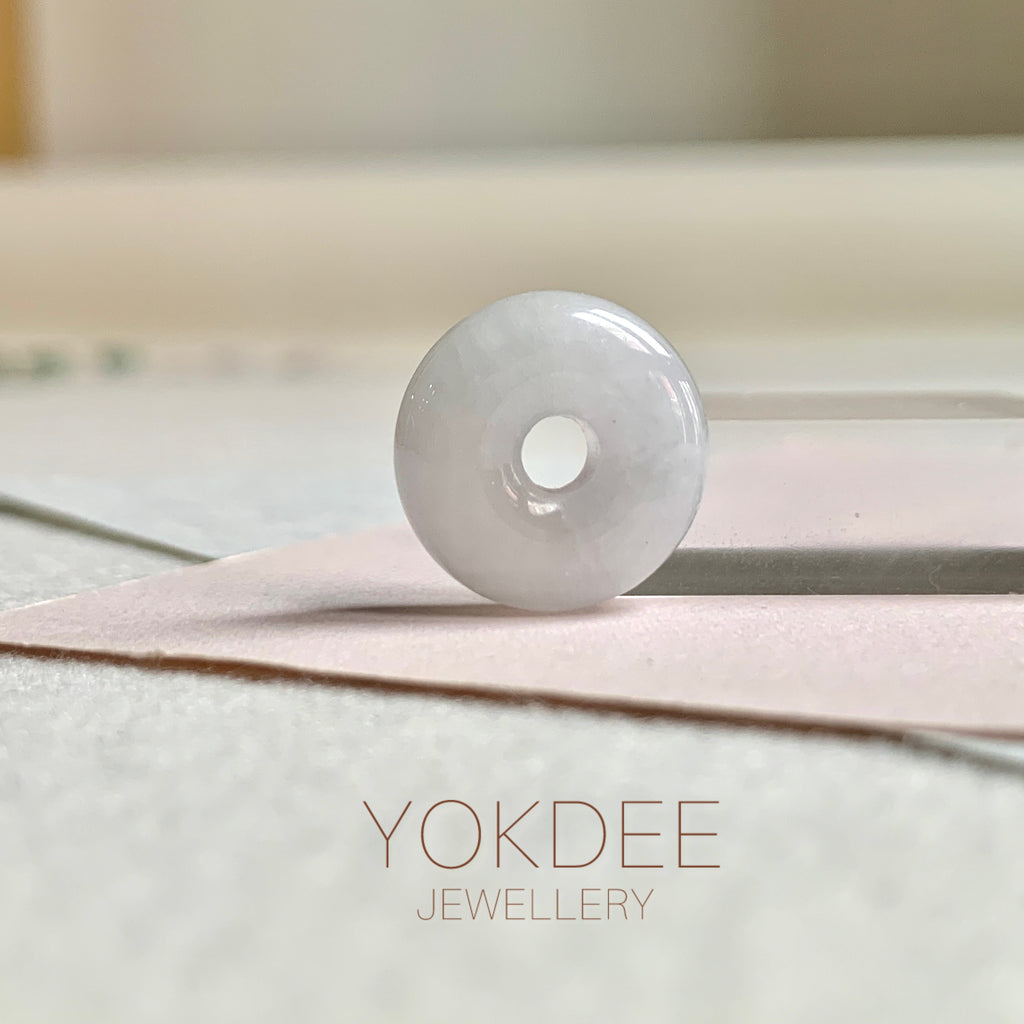 A-Grade Natural Lavender Jadeite Bagel Piece No. 172485