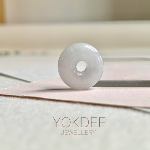 A-Grade Natural Lavender Jadeite Bagel Piece No. 172485