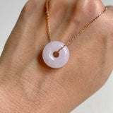 A-Grade Natural Lilac Jadeite Bagel Piece No. 172487