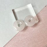 14.7 cts A-Grade Natural Light Pink Jadeite Donut Pair No.180823