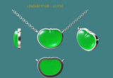 Custom Setting Balance: Icy A-Grade Apple Green Jadeite Ruyi Pendant No. 172988