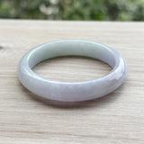 54.4mm A-Grade Natural Pinkish Lavender with Green Jadeite Modern Round Bangle No. 152053