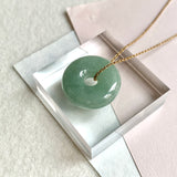 A-Grade Natural Green Jadeite Bagel Piece No. 172483