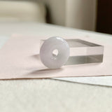 A-Grade Natural Lavender Green Jadeite Bagel Piece No. 172486