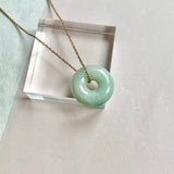 A-Grade Natural Moss On Snow Jadeite Bagel Piece No. 172478