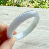 50.9mm A-Grade Natural Pinkish Lavender Jadeite Modern Round Bangle No. 152052