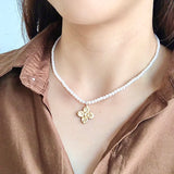 Icy A-Grade Jadeite Lilac Flower Emblem Pendant (Big Pearl Necklace) No. 172175