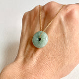 A-Grade Natural Green Jadeite Bagel Piece No. 172483