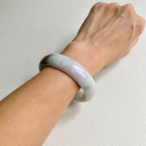 58.6mm A-Grade Natural Lavender Green Modern Round Bangle No. 600163