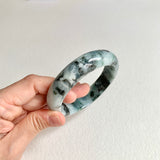 58.8mm A-Grade Natural Floral Modern Round Bangle No. 600174