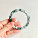 58.8mm A-Grade Natural Floral Modern Round Bangle No. 600174
