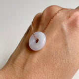 A-Grade Natural Lavender Green Jadeite Bagel Piece No. 172486