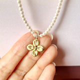 Icy A-Grade Jadeite Lilac Flower Emblem Pendant (Big Pearl Necklace) No. 172175