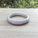 56.6mm A-Grade Natural Lavender Green Jadeite Modern Round Bangle No. 152055