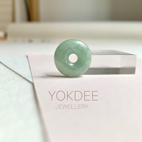 A-Grade Natural Green Jadeite Bagel Piece No. 172483