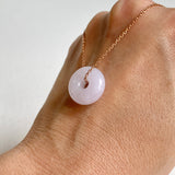 A-Grade Natural Lilac Jadeite Bagel Piece No. 172487