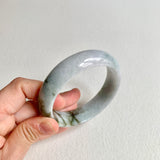 58.4mm A-Grade Natural Green Modern Round Bangle No. 600171