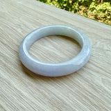 50.9mm A-Grade Natural Pinkish Lavender Jadeite Modern Round Bangle No. 152052