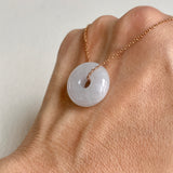 A-Grade Natural Lavender Jadeite Bagel Piece No. 172485