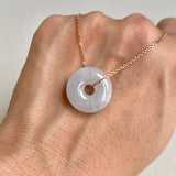 A-Grade Natural Lavender Jadeite Bagel Piece No. 172485