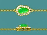 Custom Bracelet Icy A-Grade Natural Imperial Green Jadeite Hulu (Calabash) No.180849