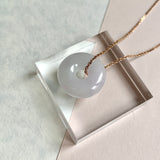 A-Grade Natural Lavender Green Jadeite Bagel Piece No. 172486