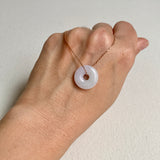 A-Grade Natural Lavender Green Jadeite Bagel Piece No. 172486