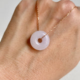 A-Grade Natural Lilac Jadeite Bagel Piece No. 172487