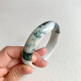 55.3mm A-Grade Natural Floral Modern Round Bangle No. 600172