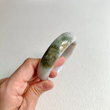 58.6mm A-Grade Natural Lavender Green Modern Round Bangle No. 600163