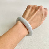 56.3mm A-Grade Natural Lavender Green Modern Round Bangle No. 151881