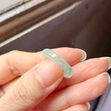 SOLD OUT: A-Grade Natural Blue Green Jadeite Joseon Dynasty Cherry Blossom Blooming Ring No.162429