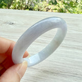 50.9mm A-Grade Natural Pinkish Lavender Jadeite Modern Round Bangle No. 152052