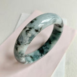 58.8mm A-Grade Natural Floral Modern Round Bangle No. 600174