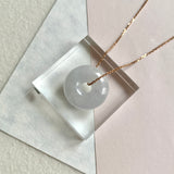 A-Grade Natural Lavender Jadeite Bagel Piece No. 172485