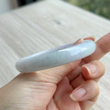 56.6mm A-Grade Natural Lavender Green Jadeite Modern Round Bangle No. 152055