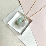 SOLD OUT: A-Grade Natural Lavender Green Jadeite Bagel Piece No. 172481
