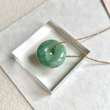 SOLD OUT: A-Grade Natural Green Jadeite Bagel Piece No. 172484