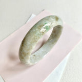58.5mm A-Grade Natural Yellowish Green Modern Round Bangle No. 600170
