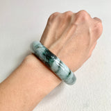 58.8mm A-Grade Natural Floral Modern Round Bangle No. 600174