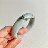 58.4mm A-Grade Natural Green Modern Round Bangle No. 600171