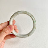 58.5mm A-Grade Natural Yellowish Green Modern Round Bangle No. 600170