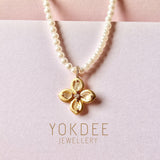 Icy A-Grade Jadeite Lilac Flower Emblem Pendant (Big Pearl Necklace) No. 172175