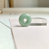 A-Grade Natural Green Jadeite Bagel Piece No. 172483