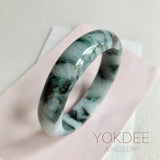 58.8mm A-Grade Natural Floral Modern Round Bangle No. 600174