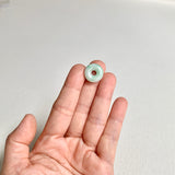 A-Grade Natural Moss On Snow Jadeite Bagel Piece No. 172478