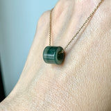 SOLD OUT: A-Grade Natural Bluish Green Jadeite Barrel No. 172494